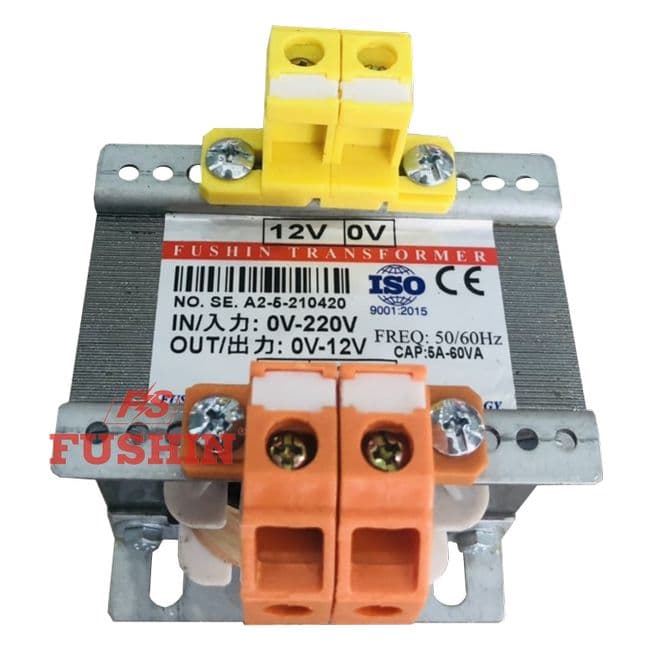 Biến áp cách ly 1 Pha 220V ra 12V 60VA (5A)