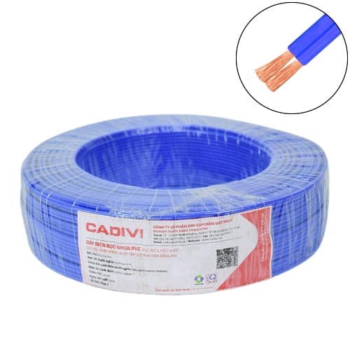 Dây điện đôi Cadivi VCmd/LF-2×0.5 mm2 (Xanh) – 0.6/1KV