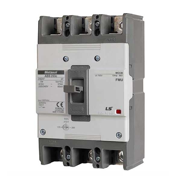 MCCB chỉnh dòng LS ABS203c FMU (188- 250A) 3P 37kA