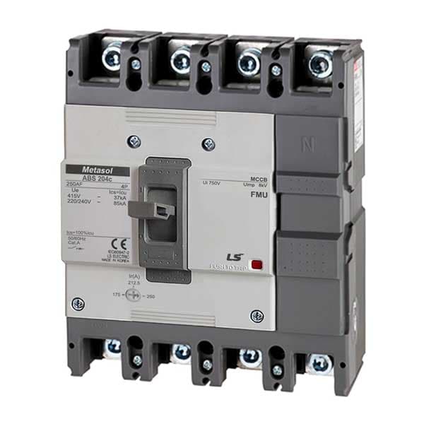 MCCB chỉnh dòng LS ABS204c FMU (140- 200A) 4P 37kA