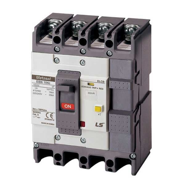 CB khối chống giật LS EBN104c 15A 4P 30mA 18kA