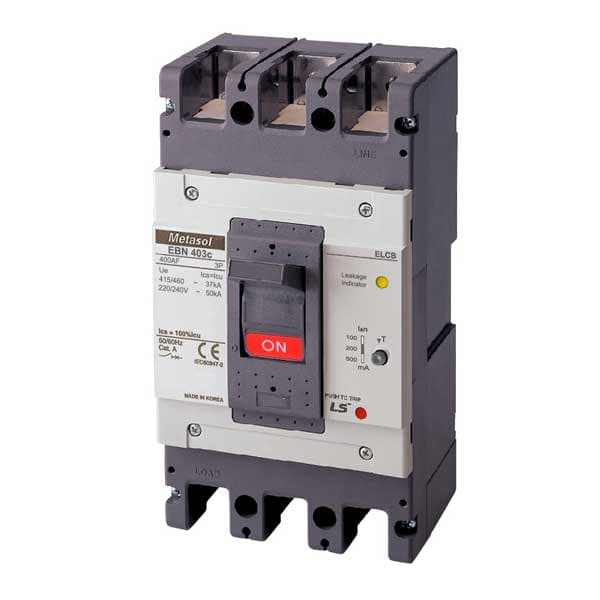 CB khối chống giật LS EBN403c 400A 3P (100-500mA) 37kA