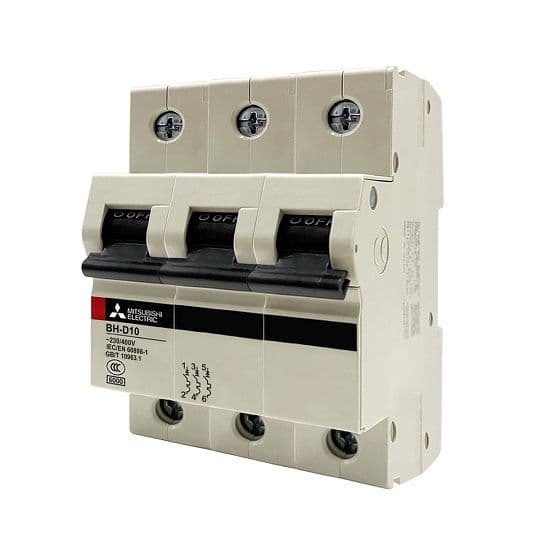 MCB Mitsubishi BH-D10 3P 20A 10kA C N