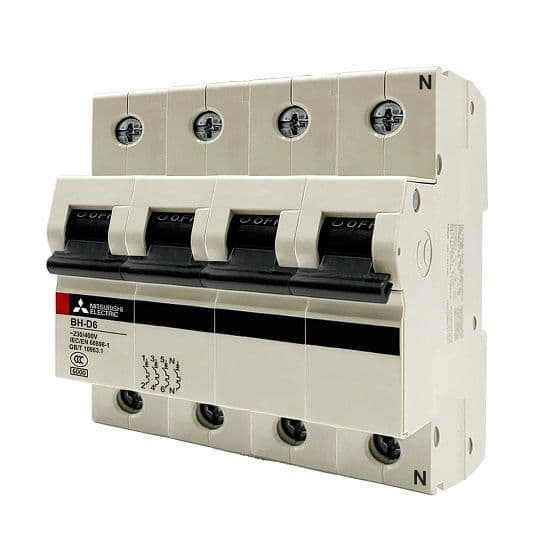 MCB Mitsubishi BH-D6 4P 63A 6kA C N