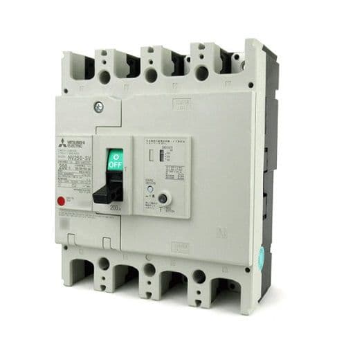 CB khối chống giật Mitsubishi NV250-SV 4P 175A 36kA 30mA