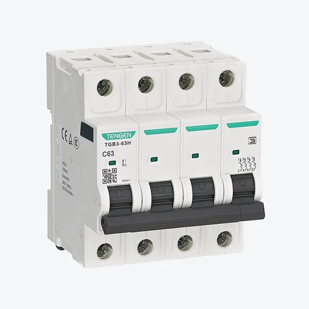 Aptomat Tengen TGB3-63L 4P C50 (ảnh minh họa dòng TGB3-63 4P)