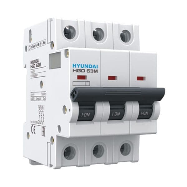 MCB Hyundai HGD63M 3P 6A 6kA