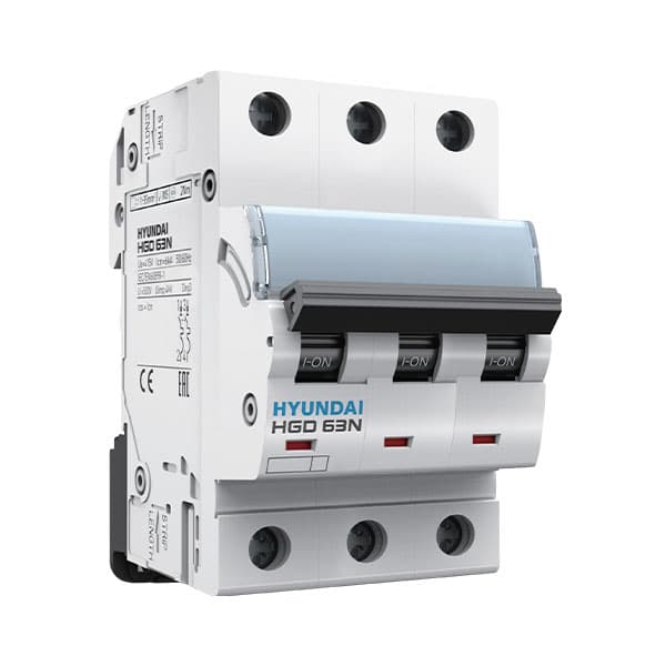 MCB Hyundai HGD63N 3P 6A 6kA