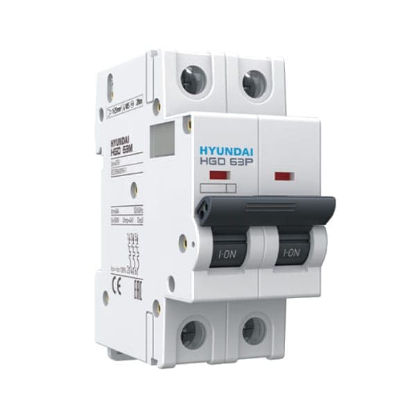 MCB Hyundai HGD63P 2P 6A 10kA