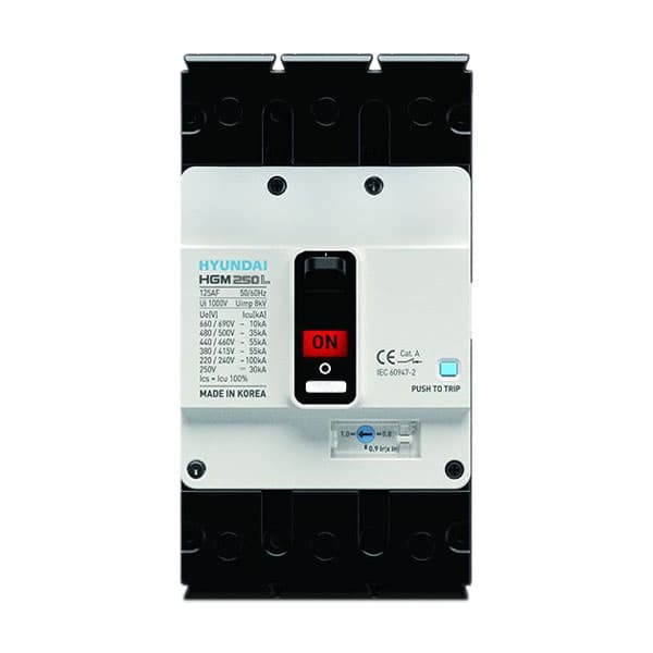 MCCB Hyundai HGM250L-F 3P 200A 55kA