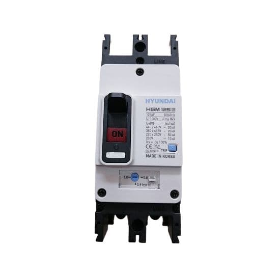 MCCB Hyundai HGM400S-F 2P 350A 75kA