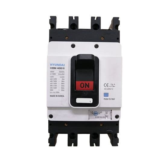 MCCB Hyundai HGM400S-F 3P 350A 65kA